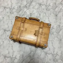vintage real leather trunk attache case