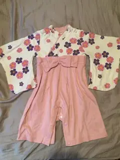 花柄ロンパースセット 80cm
