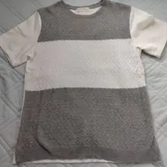 BACK NUMBER Mサイズ Tシャツ グレー/ホワイト
