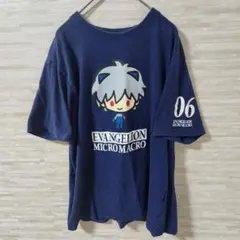 【LL】エヴァンゲリオン×SANRIOコラボ ミクロ マクロTシャツ