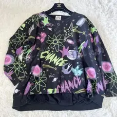 極美品✨　ScoLar スカラー 派手柄スエット　宇宙　ネオン　Mサイズ