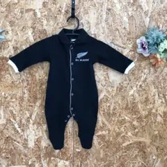 SG4095．ALLBLACKS ベビー服　黒/白76cm