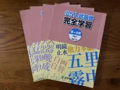 【匿名発送】浜学園　小5入試国語　完全学習　4冊