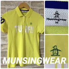 MUNSINGWEAR レディースM ポロシャツ　TURF 黄　刺繍ロゴ
