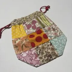 カラフルパッチワーク巾着袋