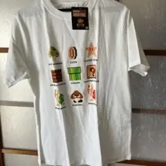 スーパーマリオブラザーズ　マリオメーカー　Tシャツ ファミコン　ドット絵　L