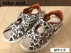 niko and…ニコアンド ハードソールスニーカーサンダルM レオパード柄