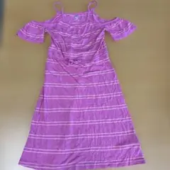 OLD NAVY ストライプ オフショルダー ワンピース XS