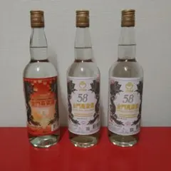 茶客　金門高梁酒　特級　58°　750ml　３本セット 金门特优高粱酒58度Kinmen Kaoliang Premium Liquor 58% 600ml