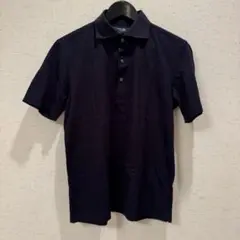 鎌倉シャツ カノコニット ポロシャツ size L ネイビー スプレッド