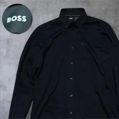 【現行】HUGO BOSS パフォーマンスシャツ ストレッチ ネイビー 38