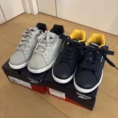 Reebok 19cm グレー未使用　ネイビー美品　スニーカー
