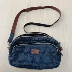 hush hush ネイビー キルティングバッグ