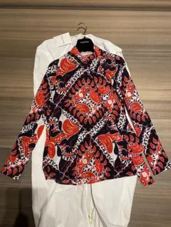 新品未使用 VALENTINO ブラウス 赤 レッド シルク 100%