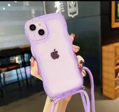 iPhone 14用パープルファッションケース　新品未使用　スマホショルダー