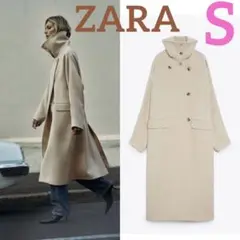 ZARA 新品 ウールオーバーサイズコート