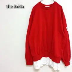 the Saida 【サイズ不明】 トレーナー フェイクレイヤード リブ 赤 白