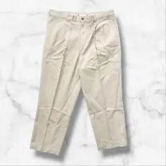 コットンスラックスパンツ メンズ 綿100 シンプル無地(94)美品 オフィス