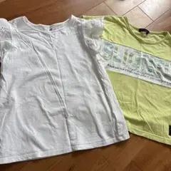 H&M キッズ Tシャツ ホワイト/イエロー US 8/10
