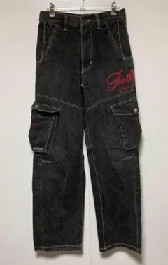 ◯THRILLERdnm デニムカーゴパンツ 黒