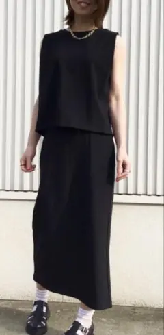 GU バックジップショルダータックプルオーバー ブラック　Sサイズ