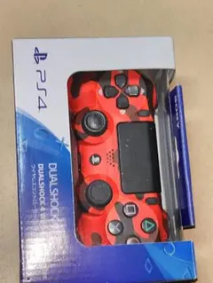 PS4 DualShock 4 コントローラー レッド迷彩とブルー ジャンク品