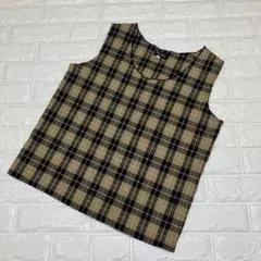 ベスト チェック柄 重ね着 レイヤード 個性的