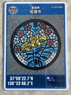 マンホールカード新潟県佐渡市(D001畑野)離島