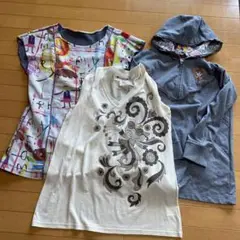 古着 アルベロベロ オレボレブラ 長袖パーカーL グレー アルベロベロ ALBEROBELLO オレボレブラ 総柄 ハイネック