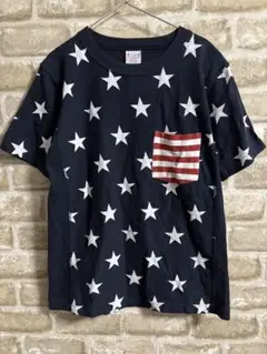 チャンピオン コットンTシャツ 星条旗　古着　Mサイズ　ユニセックス