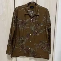 メンズ　シャツ　長袖　花柄　SLICK サイズM