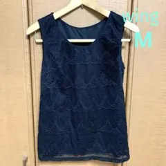wing レース タンクトップ 黒 M