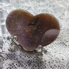 シュガー水晶　ハート　置物