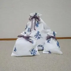 ハンドメイド　巾着袋　大・中・小　3点セット