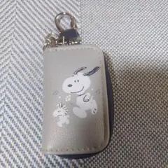 スヌーピー キーケース グレー
