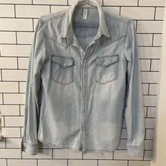 デニムシャツ Mサイズ ライトブルー