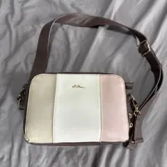 クレリア　ショルダーバッグ ベージュ ホワイト ピンク