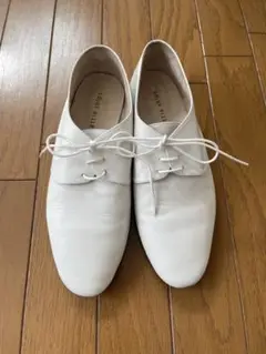 値下げしましたliflattie ships ホワイトレザーレースアップシューズ