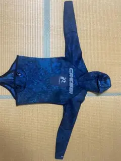 Cressi スピアフィッシング フード付きダイビングスーツ ダークブルー