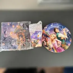 ラプンツェル パーティーセット 紙コップ　紙皿　ナプキン