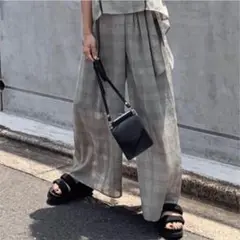 AMERI トランスペアレント チェックパンツ シアー素材 参考価格16280円