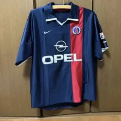 U.K製 97-98 NIKE パリサンジェルマン ホームシャツ OPEL 襟付 1997/98 PSG Vintage Nike Home Football Shirt Jersey (L