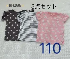 【匿名発送】女の子　半袖シャツ　110サイズ　3点セット