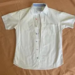 THE SHOP TK カラフルボタン付き ホワイト 半袖シャツ サイズM