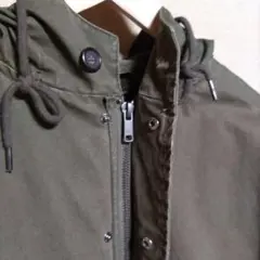 ZARA MAN モッズコート M オリーブグリーン　フードあり