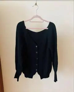 MAISON SPECIAL ブラック Vネックカーディガン