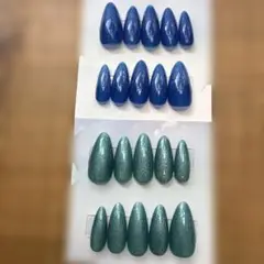 55 マグネットジェルアーモンド型ネイルチップセット