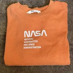 キッズH&M 「NASA」ロゴ入りトレーナー　オレンジ