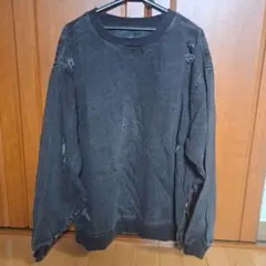 ZARA ダメージ加工 スウェット トレーナー Lサイズ