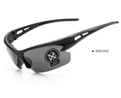 割れない スポーツ サングラス UV400 サイクリング ランニング アウト黒色